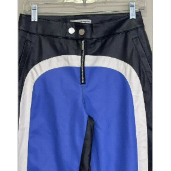 Free People 2 Pc Set Faux Leather Cropped Moto Jacket Pants Sz XS NWT - Picture 9 of 13